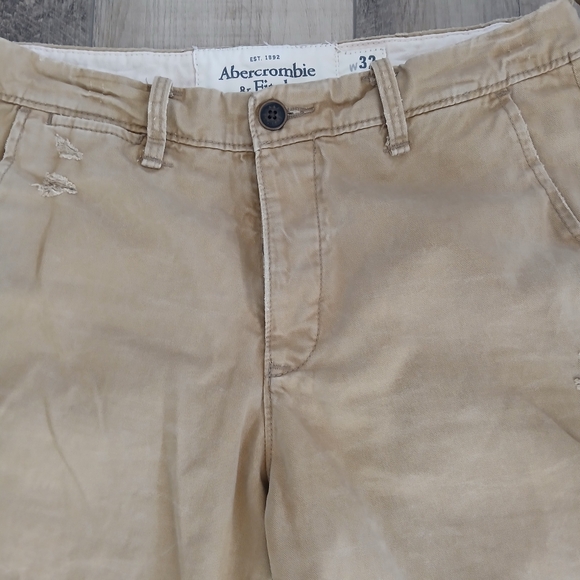 Abercrombie & Fish Men's Chino Khakis Pants in Tan. Size W32 x L30 - Picture 7 of 7